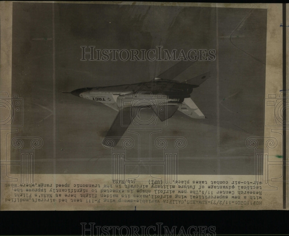 1973 Press Photo Sweep Wing F-111 NASA Flight Research - RRW56971 - Historic Images
