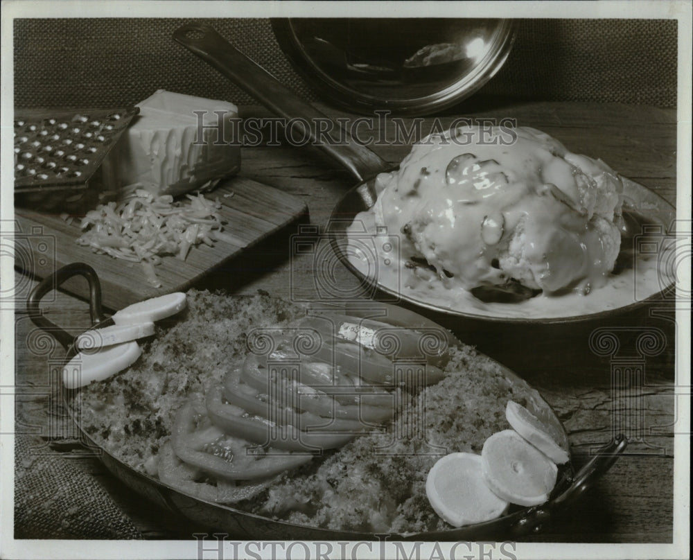 1980 Press Photo vegetables protein meal milk cheese - RRW57179 - Historic Images