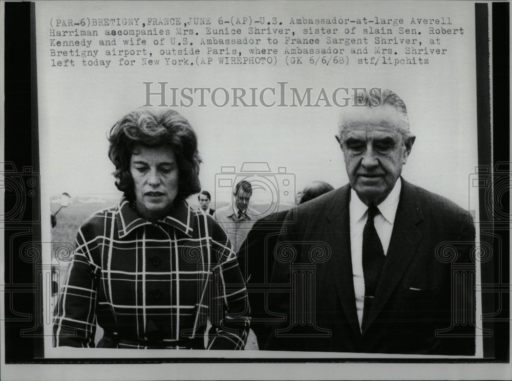 1968 Press Photo Ambassador Harriman Eunice Shriver - RRW57295 - Historic Images