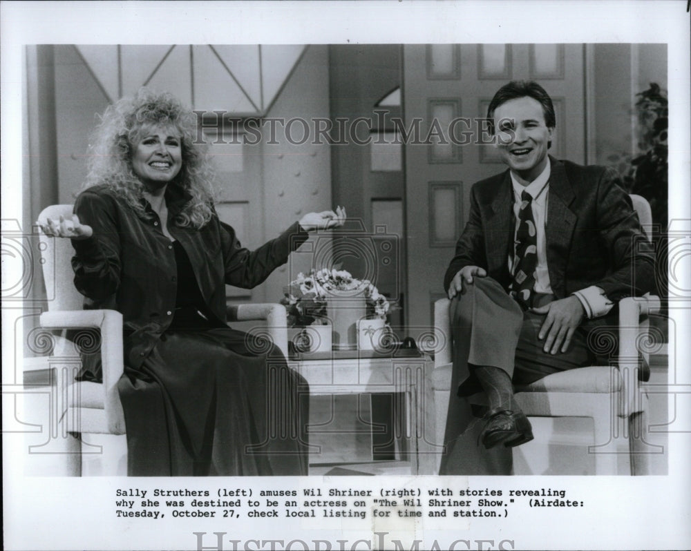 1989 Press Photo Sally Struthers Wil Shriner Show - RRW57299 - Historic Images