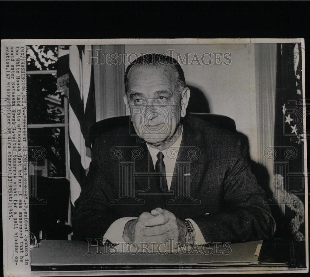 1965 Press Photo President Lyndon B. Johnson's Surgery - RRW57453 - Historic Images