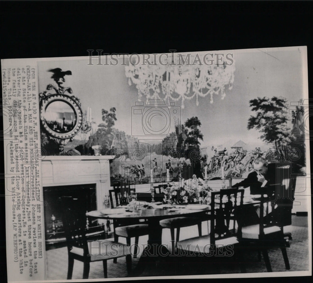 1966 Press Photo President Johnson State Union Address - RRW57469 - Historic Images