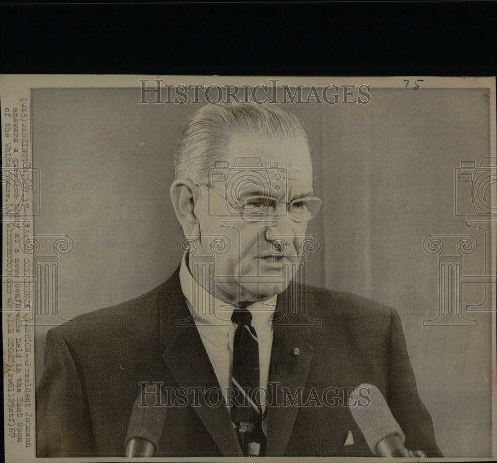 1967 Press Photo President Johnson White House News - RRW57507 - Historic Images