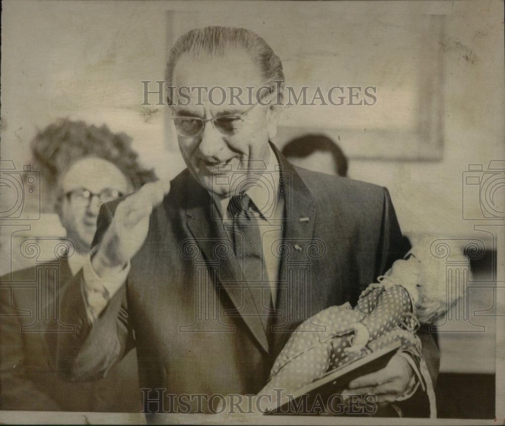 1968 Press Photo President Lyndon B. Johnson - RRW57561 - Historic Images