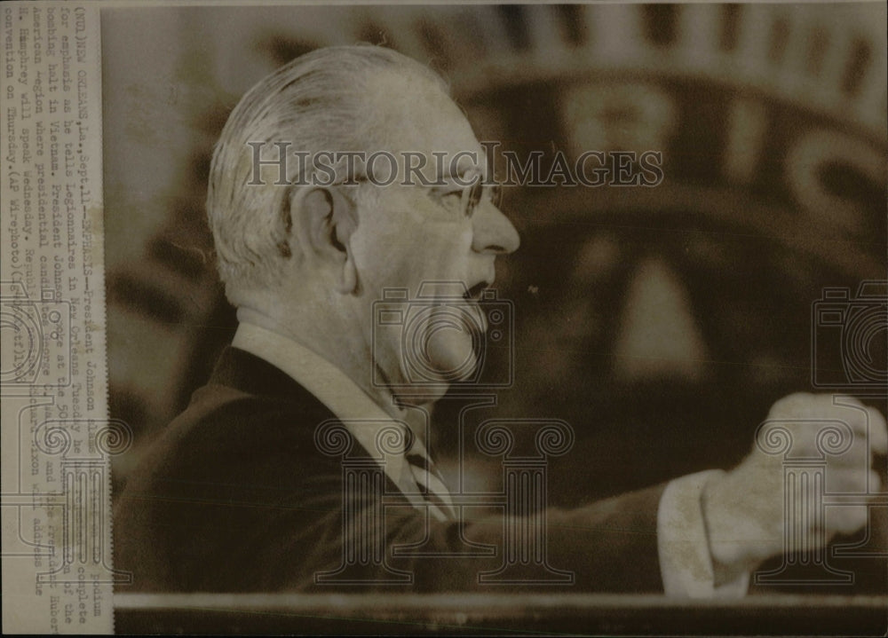 1968 Press Photo President Lyndon B. Johnson - RRW57569 - Historic Images