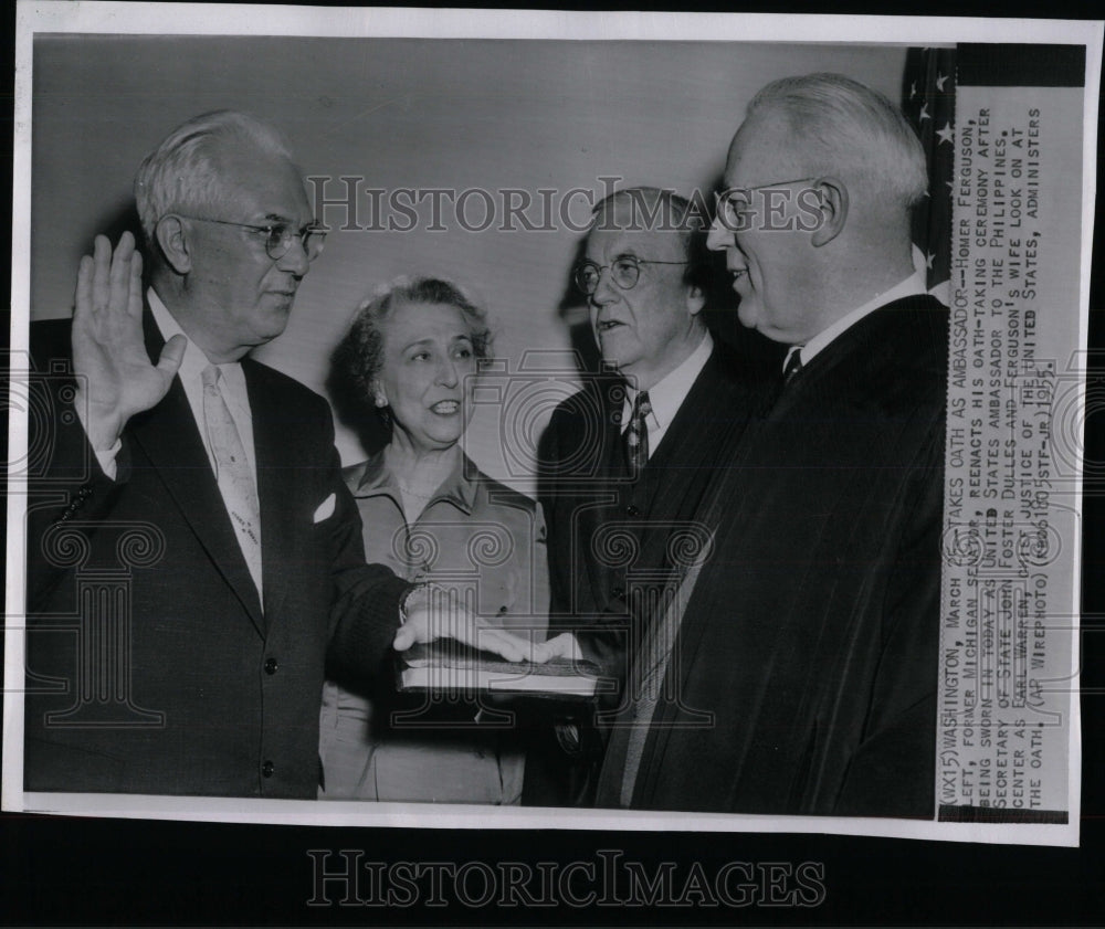 1955 Press Photo Homer Ferguson Former Michigan Senator - RRW57651 - Historic Images