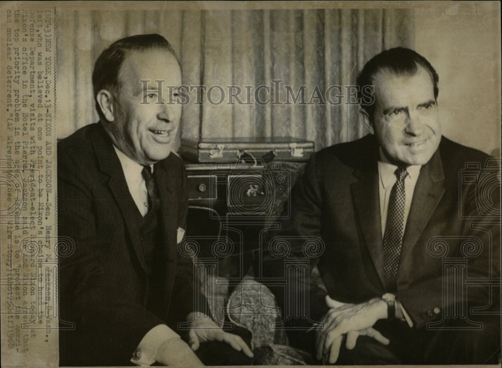 1968 Press Photo Nixon Jackson Sen Henry Jackson Wash - Historic Images