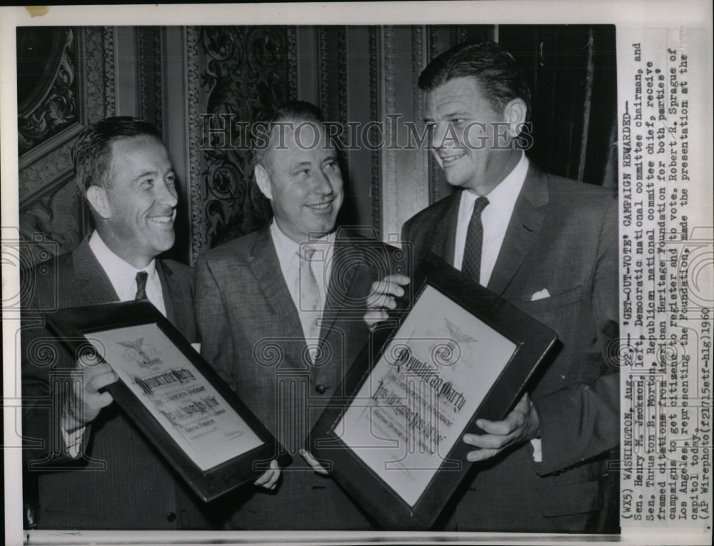 1960 Press Photo Henry Jackson Thurston Morton Award - RRW57687 - Historic Images