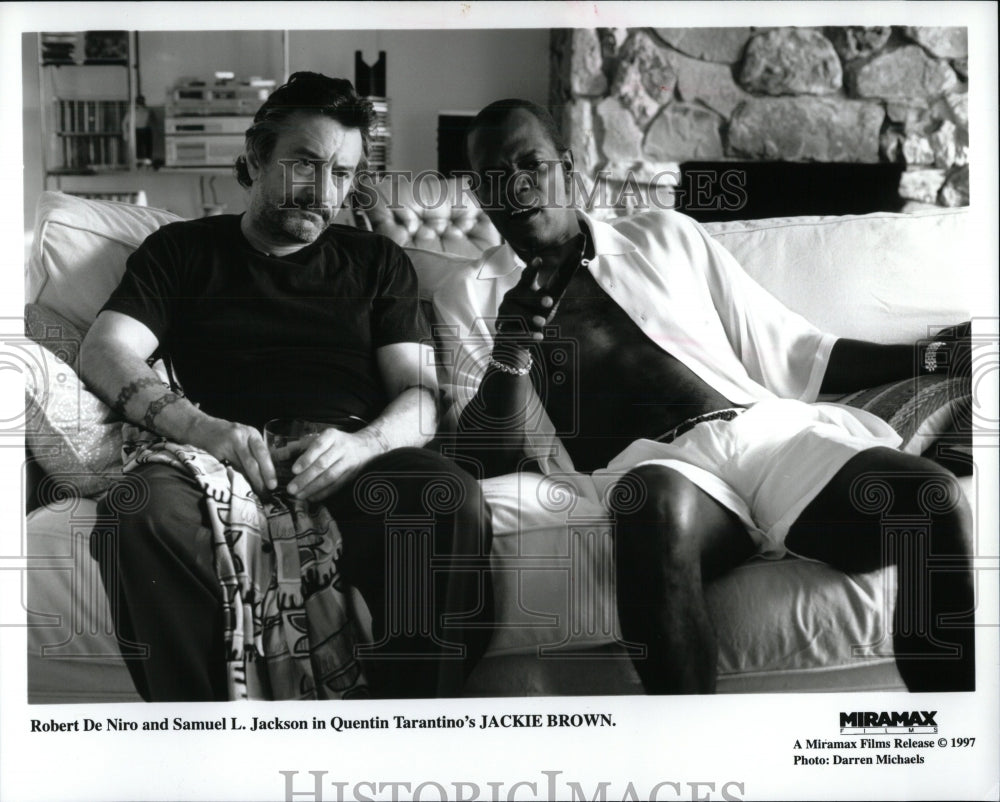 1998 Press Photo Robert De Niro and Samuel Jackson Acts - RRW57693 - Historic Images