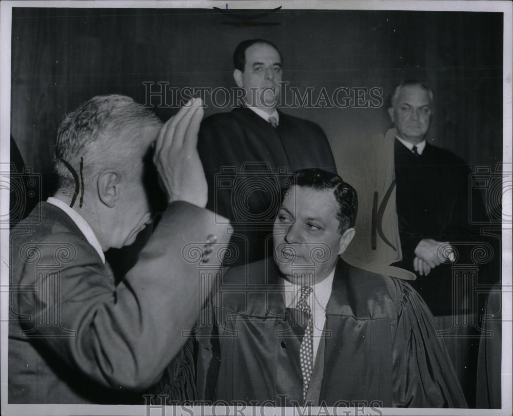 1959 Press Photo Edgar Bramgin Judge Nathan Jr Kaufman - RRW57823 - Historic Images