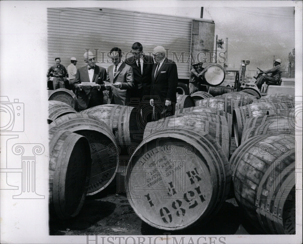 1964 Press Photo Olive Caskets Detroit Shipment Arrival - RRW57987 - Historic Images