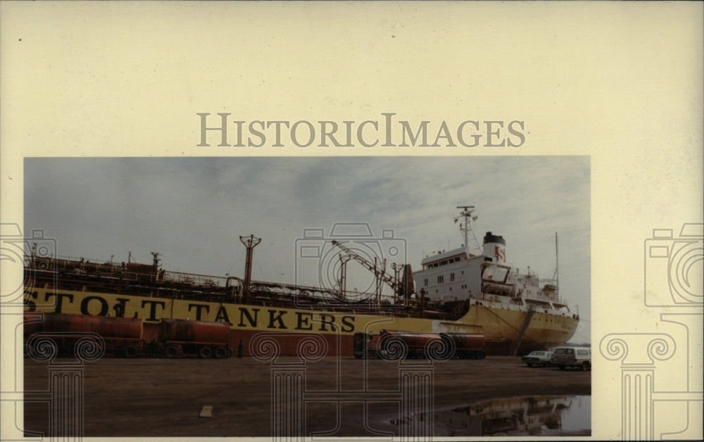 1982 Press Photo Liberian ship Stolt castle Detroit - RRW58009 - Historic Images