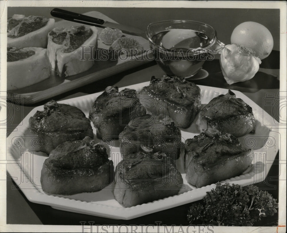 1965 Press Photo Lamb Chops Glamorous Dish exotic Dack - RRW58269 - Historic Images