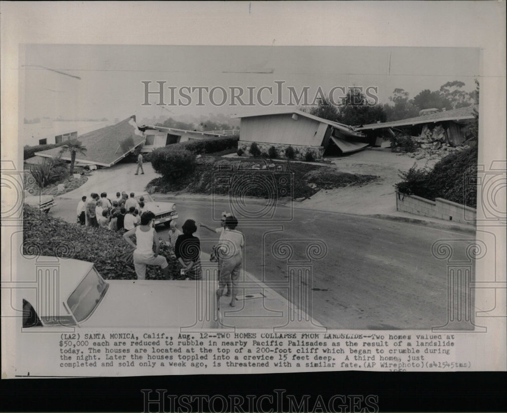 1959 Press Photo Pacific Palisades Homes Lansslide Home - RRW58383 - Historic Images
