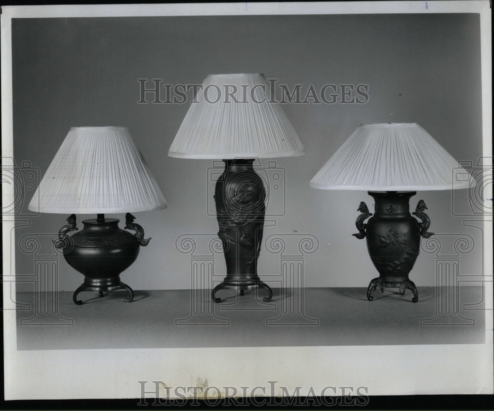 1974 Press Photo Table lamps design materials texture - RRW58423 - Historic Images