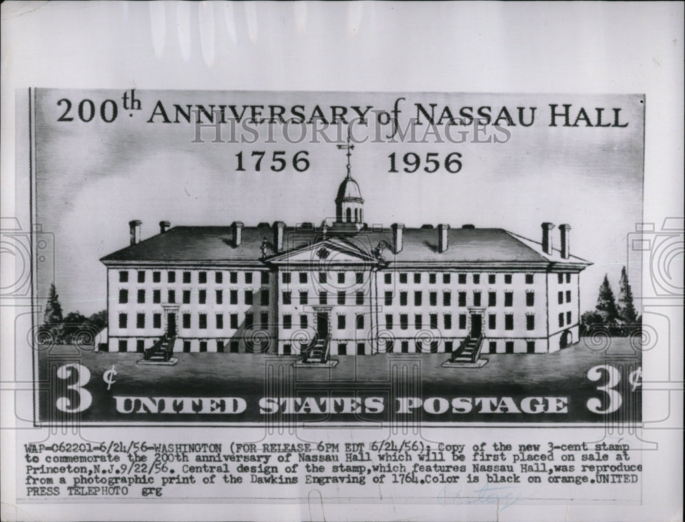 1966 Press Photo Nassau Hall commemorate Dawkins print - RRW58605 - Historic Images