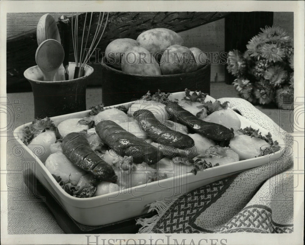 1971 Press Photo Knockwurst Potato Salad - RRW58667 - Historic Images