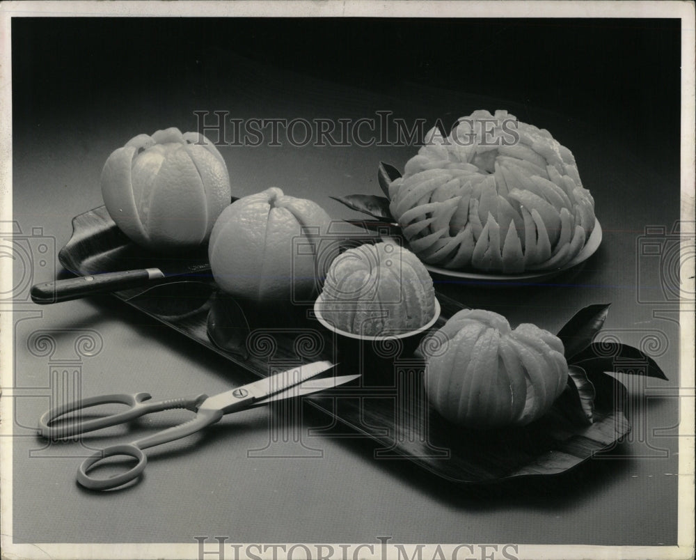1979 Press Photo Fruit with a peells granisghes floral - RRW59119 - Historic Images