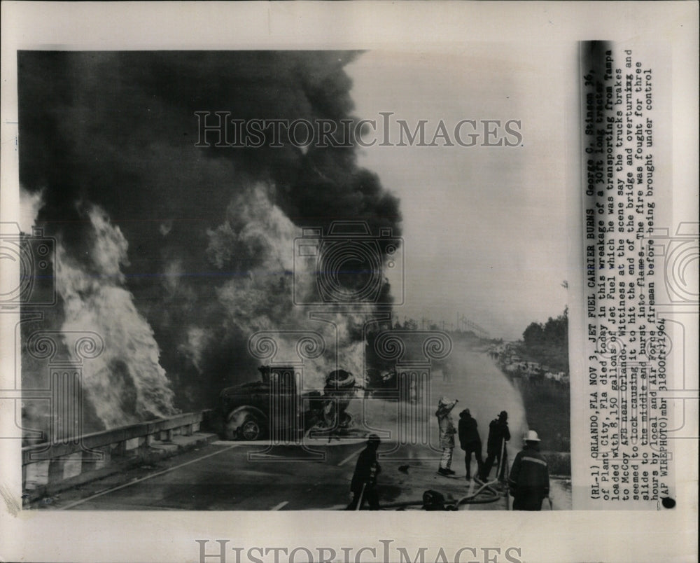 1964 Press Photo Jet Fuel Carrierf Burns - RRW59579 - Historic Images