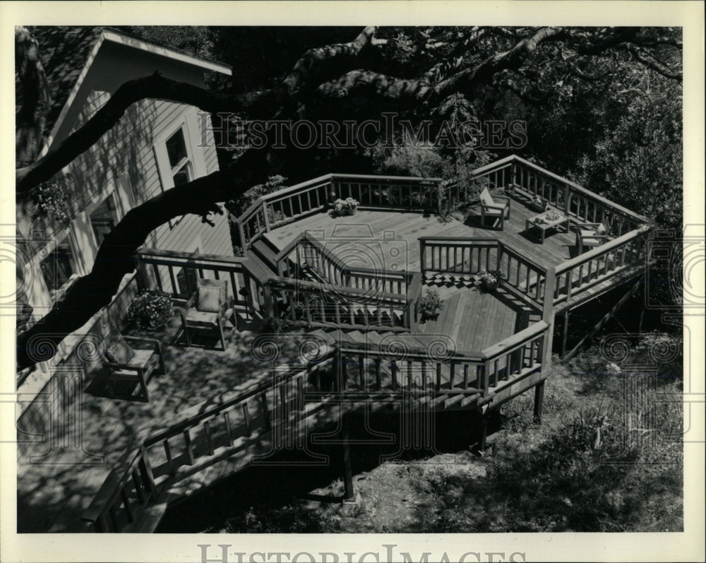 Press Photo California Redwood Assn building Decks land - RRW60365 - Historic Images