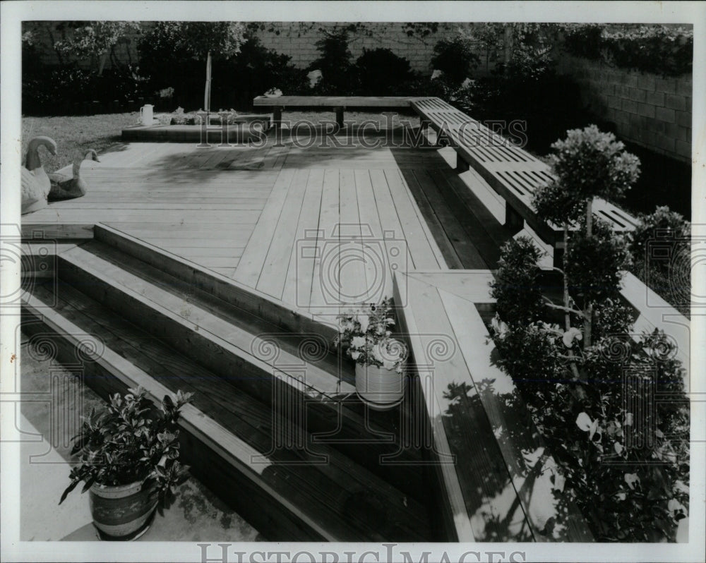 1988 Press Photo Redwood decks California Association - RRW60367 - Historic Images