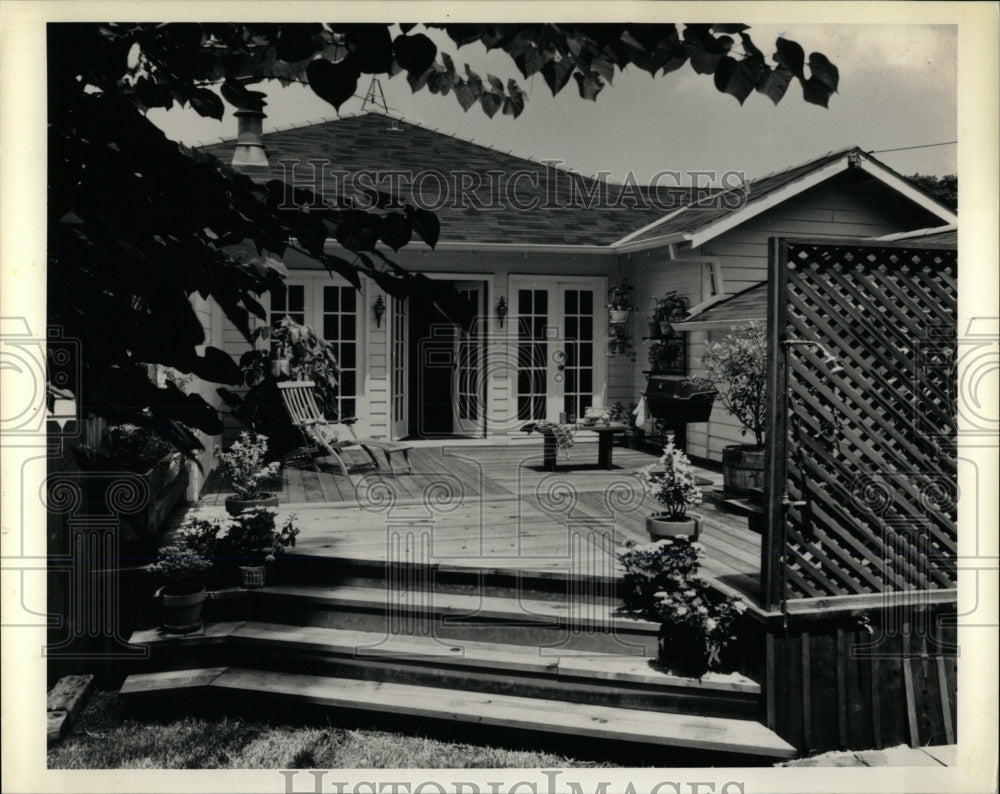 1988 Press Photo Redwood Deck Addition - RRW60373 - Historic Images