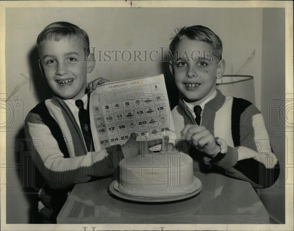 1964 Press Photo Leap Year Steven Witkowski Allen Party - RRW60587 - Historic Images