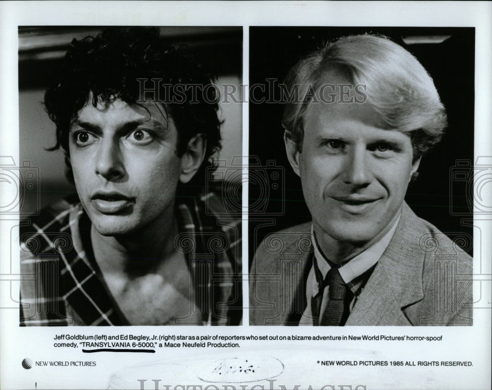 1985 Press Photo Jeff Goldblum Ed Begley Transylvania - RRW60719 - Historic Images