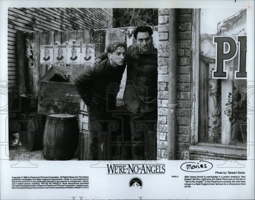 1990 Press Photo Robert De Niro and Sean Penn Co-Star - RRW60755 - Historic Images