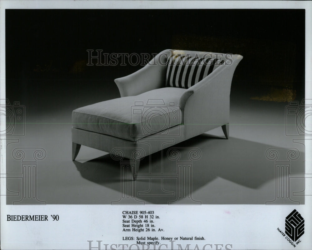 1989 Press Photo Chaise Longue Long Bed Like Couch Mich - RRW61251 - Historic Images