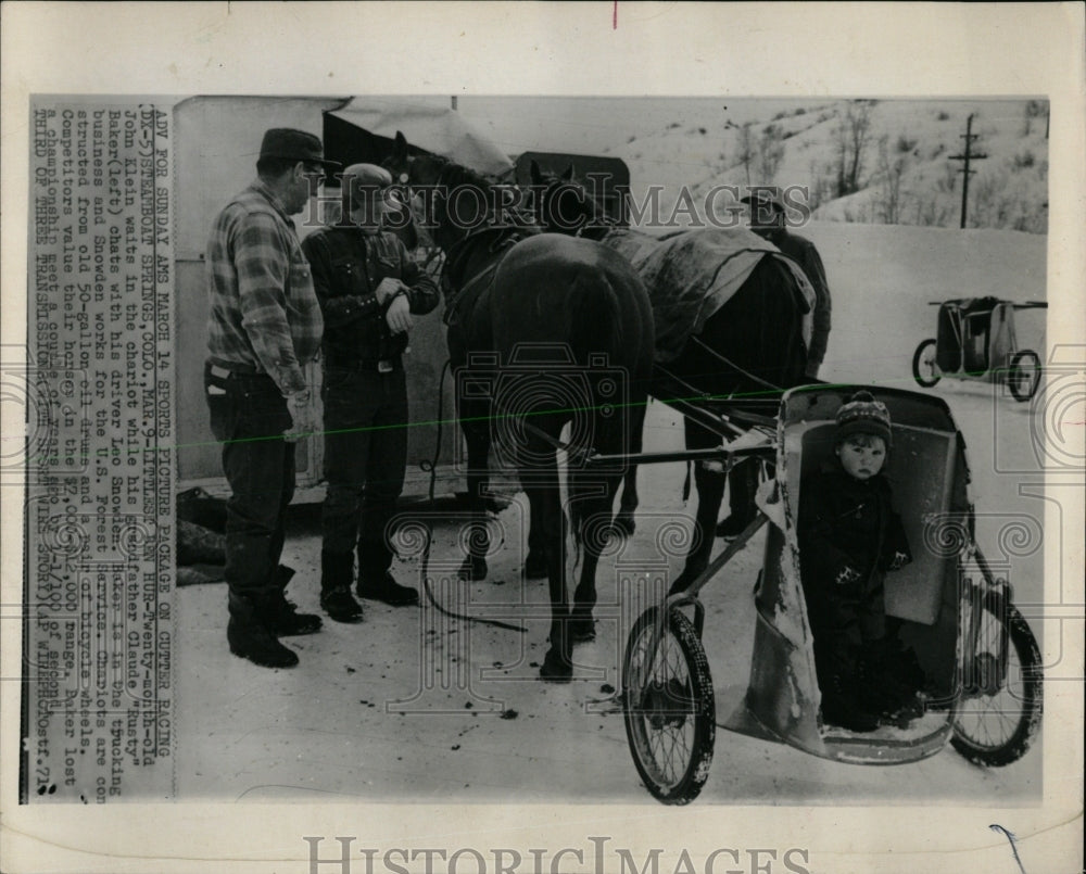 1971 Press Photo Chariot Racing John Klein Claude Baker - RRW61329 - Historic Images
