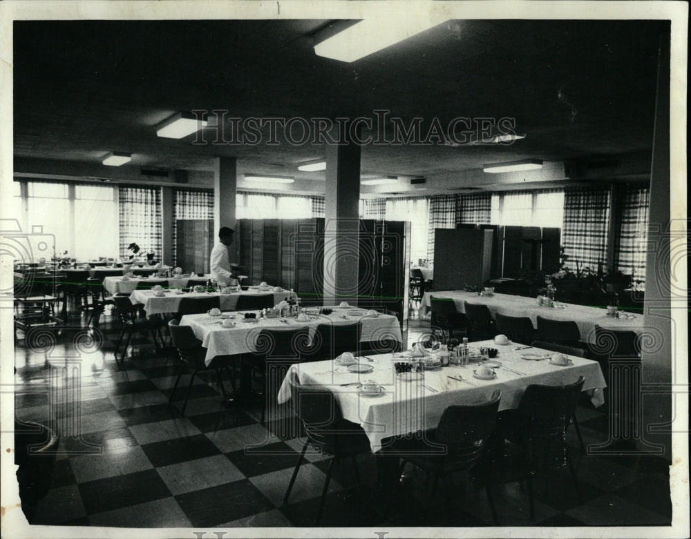 1964 Press Photo Dining Room the Closed Officer's Mess - RRW61489 - Historic Images
