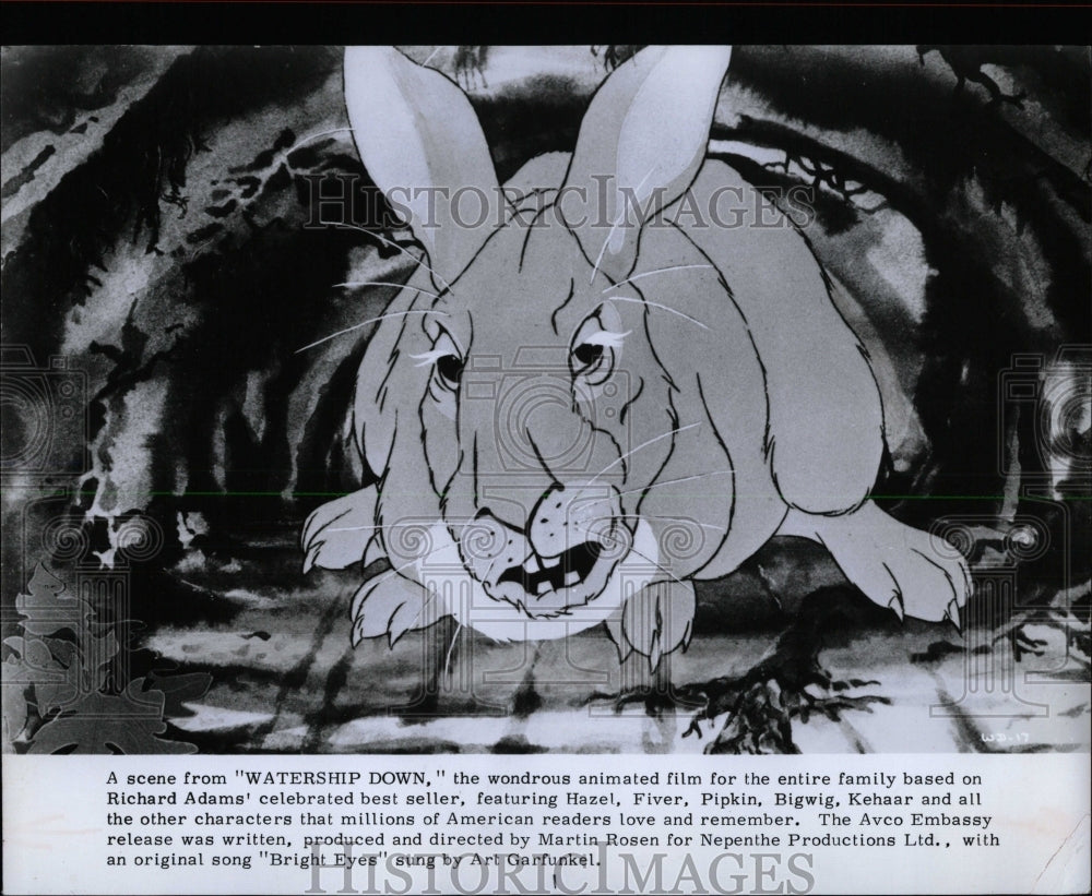 1979 Press Photo Watership Down Animated Film Rabbit - RRW61907 - Historic Images