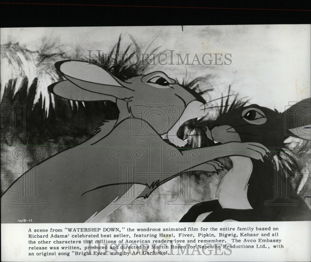 1978 Press Photo Watership Down Animated Movie - RRW61913 - Historic Images