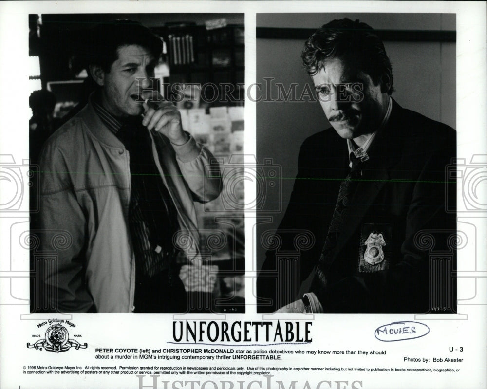 1996 Press Photo Unforgettable Film Actors McDonald - RRW62021 - Historic Images