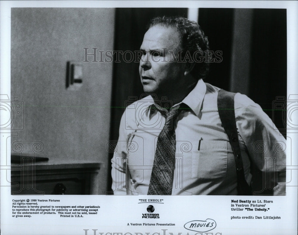 1988 Press Photo Lt Stern Unholy Vestron Picture - RRW62027 - Historic Images