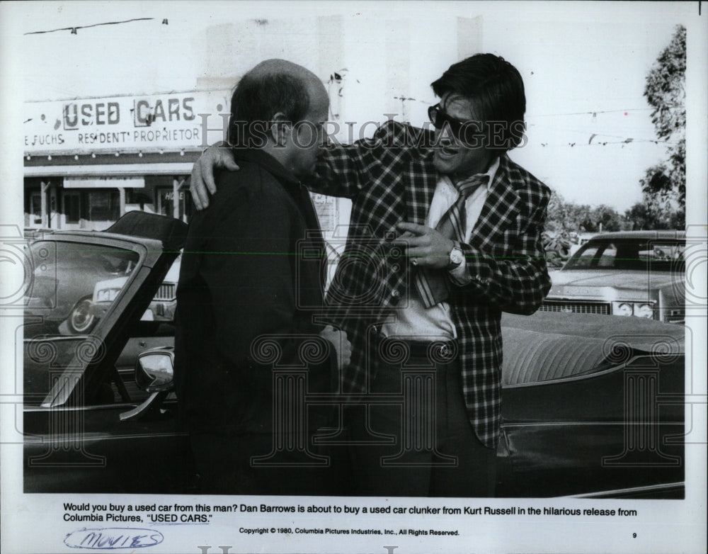 1980 Press Photo Used Cars Film Actors Russell Barrows - RRW62069 - Historic Images