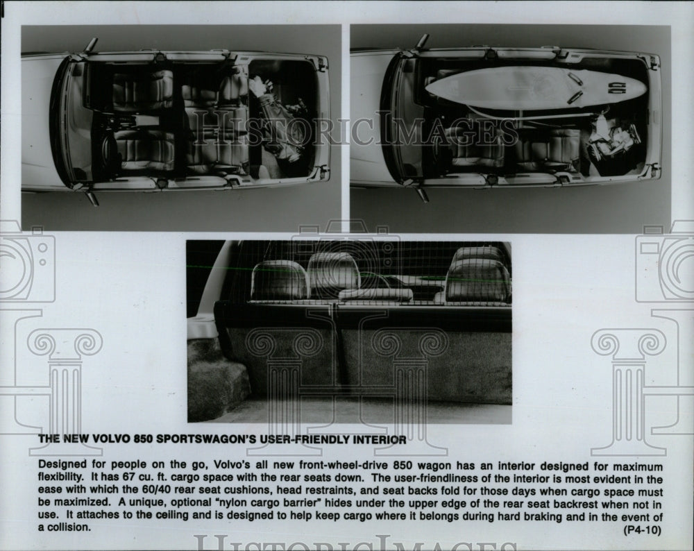 1994 Press Photo Volvo 850 Wagon Passenger Seats Cargo - RRW62189 - Historic Images