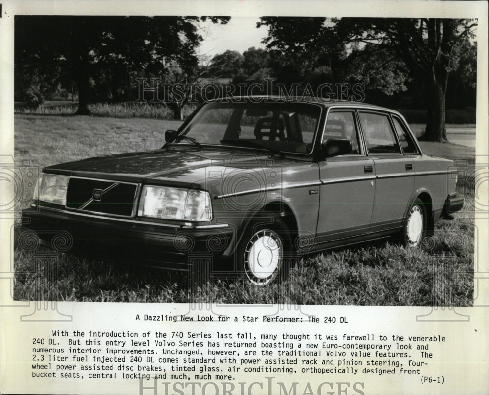 1985 Press Photo AUTO TYRES VOLVO 240DL FAMILY CARS - RRW62213 - Historic Images