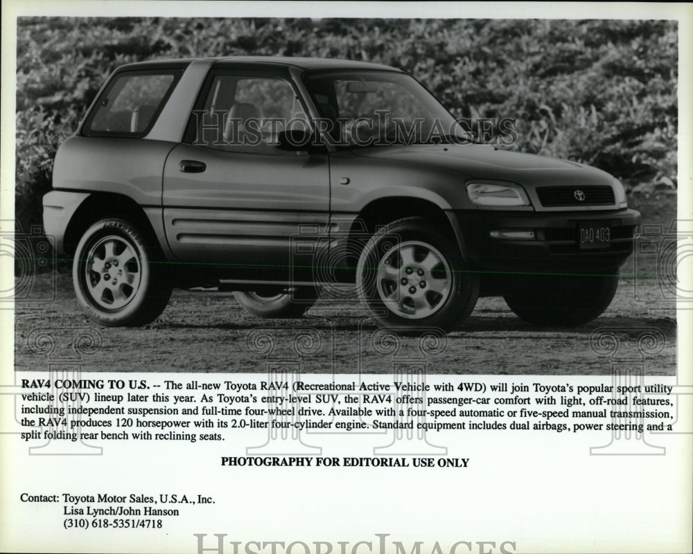 1995 Press Photo Toyota RAV4,SUV - RRW62285 - Historic Images