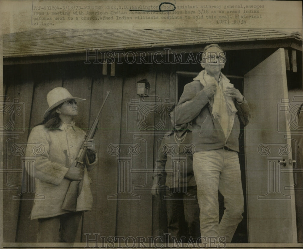 1973 Press Photo Wood Secretary General Indian movement - RRW62505 - Historic Images