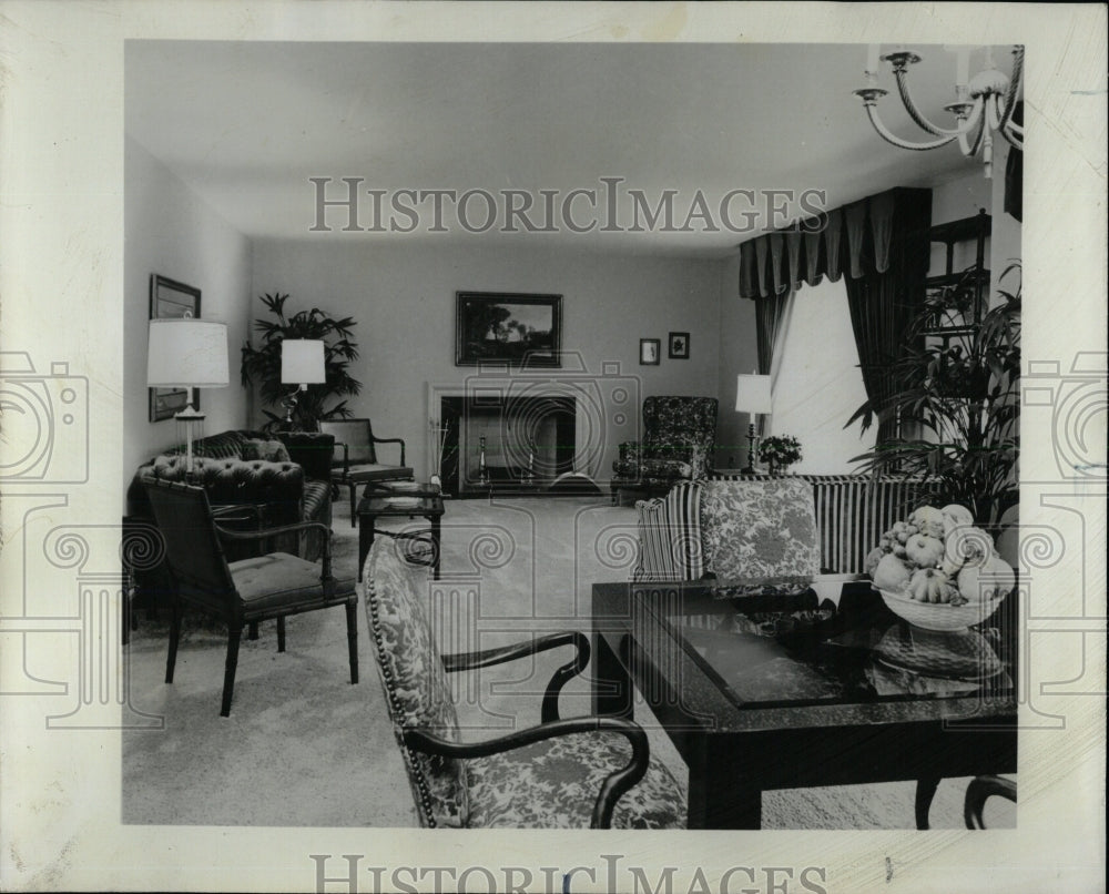 1974 Press Photo Living Room Tamerac Flossmoor - RRW62739 - Historic Images