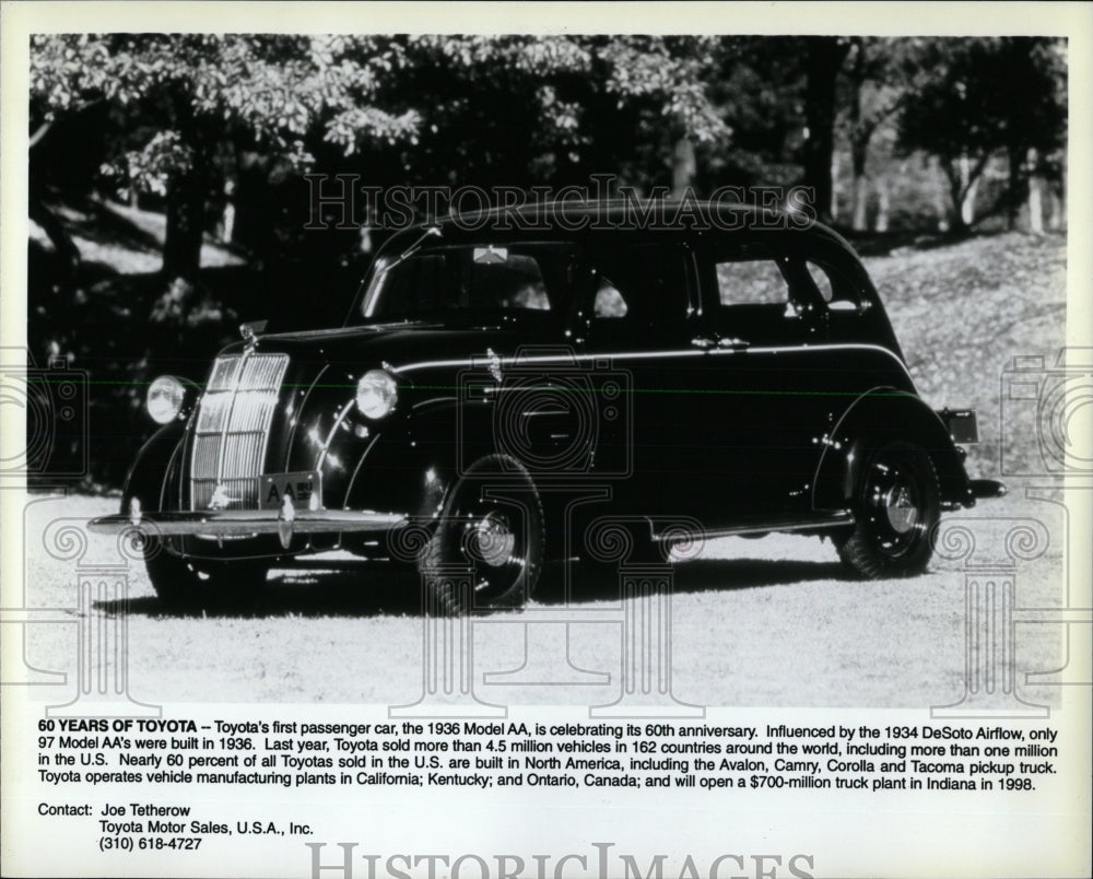 1997 Press Photo 1936 Toyota Model AA - RRW62843 - Historic Images