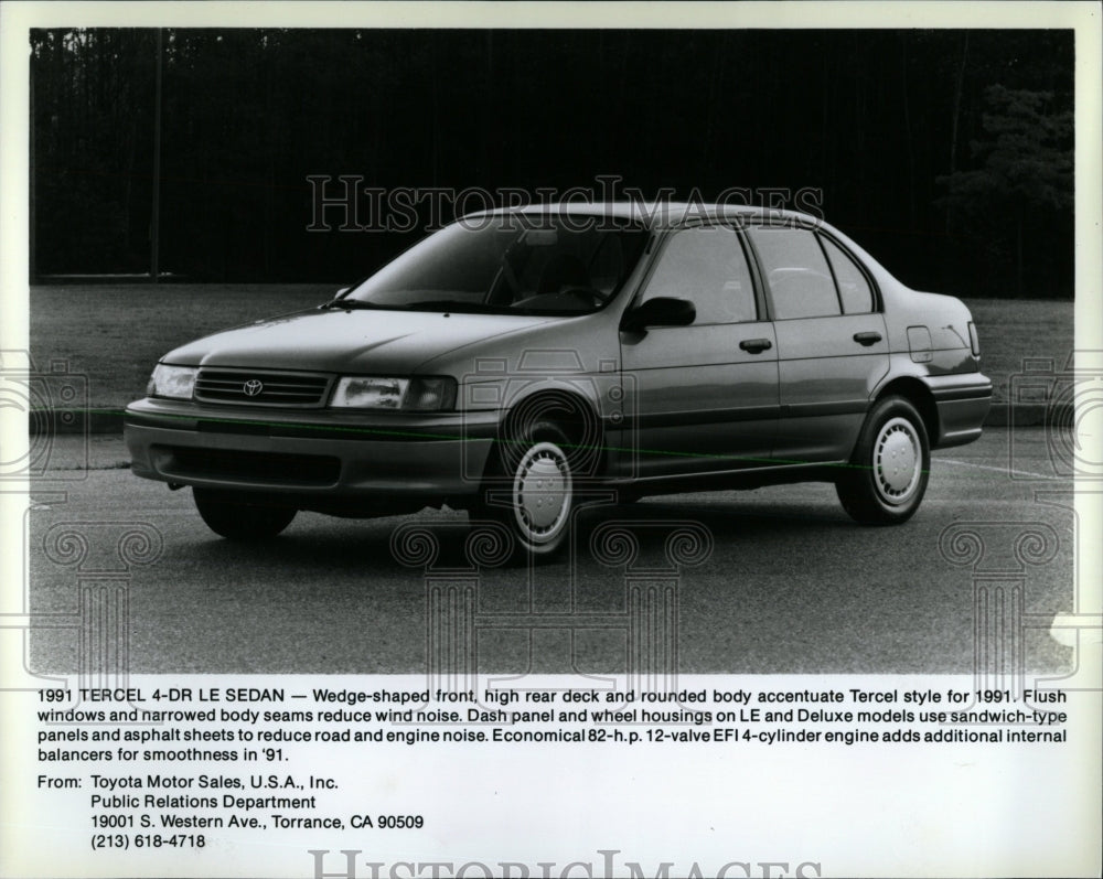 1991 Press Photo Toyota Tercel LE - RRW62939 - Historic Images