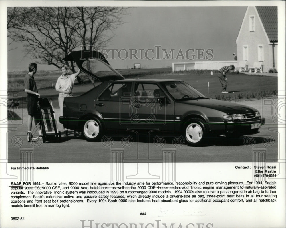 1994 Press Photo Saab 9000 Model CDE Sedan Promo Shot - RRW63033 - Historic Images