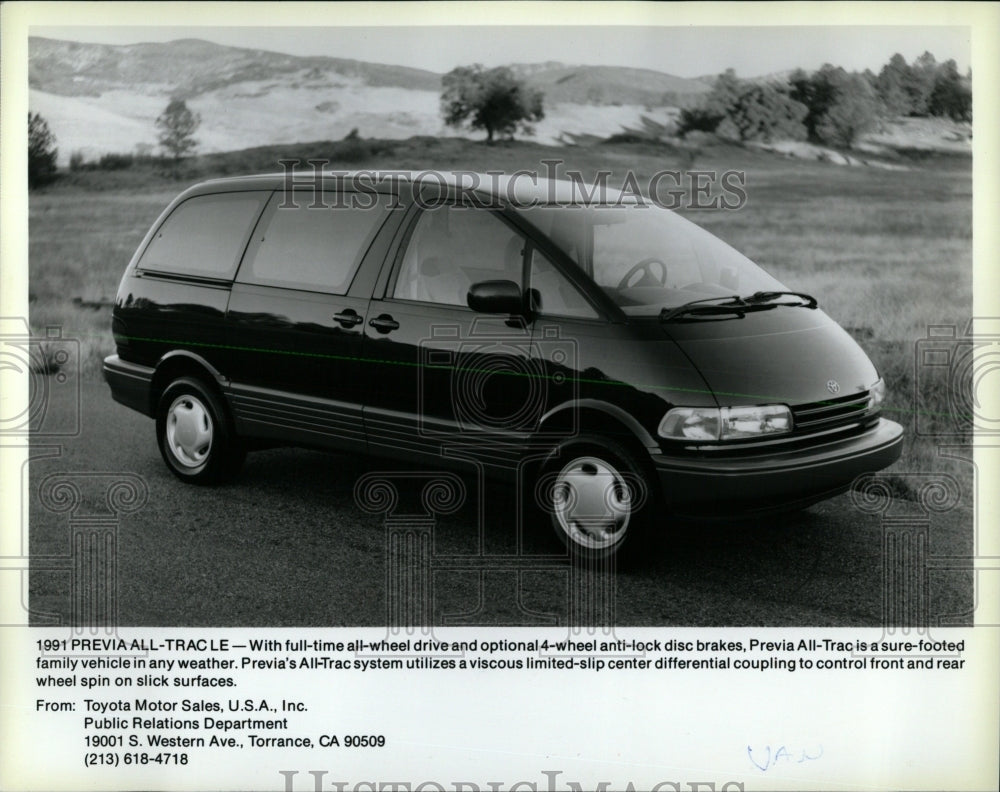 1990 Press Photo Previa&#39;s All-Trac System surface - RRW63235 - Historic Images