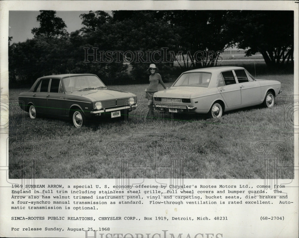 1968 Press Photo Chrysler&#39;s Rootes Motors Ltd The Arrow - RRW63257 - Historic Images