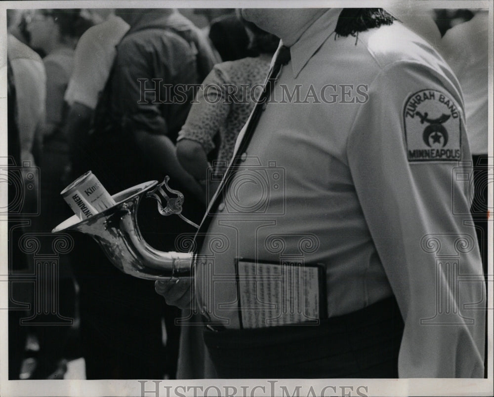 1968 Press Photo French Horn Player Shriner Convention - RRW63661 - Historic Images