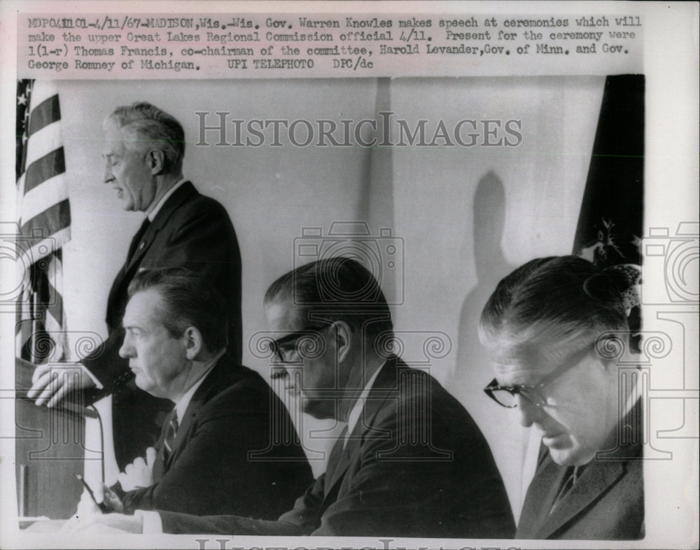 1967 Press Photo Governor Warren Knowles Makes Speeh - RRW64059 - Historic Images