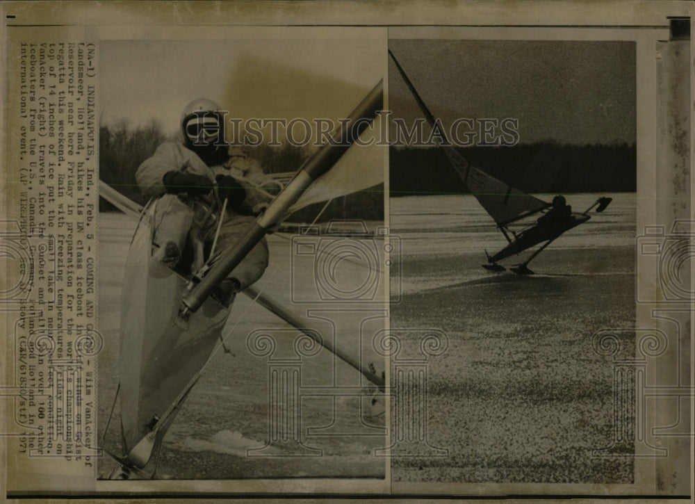 1971 Press Photo Holland DN Class Iceboat Racing Event - RRW64411 - Historic Images